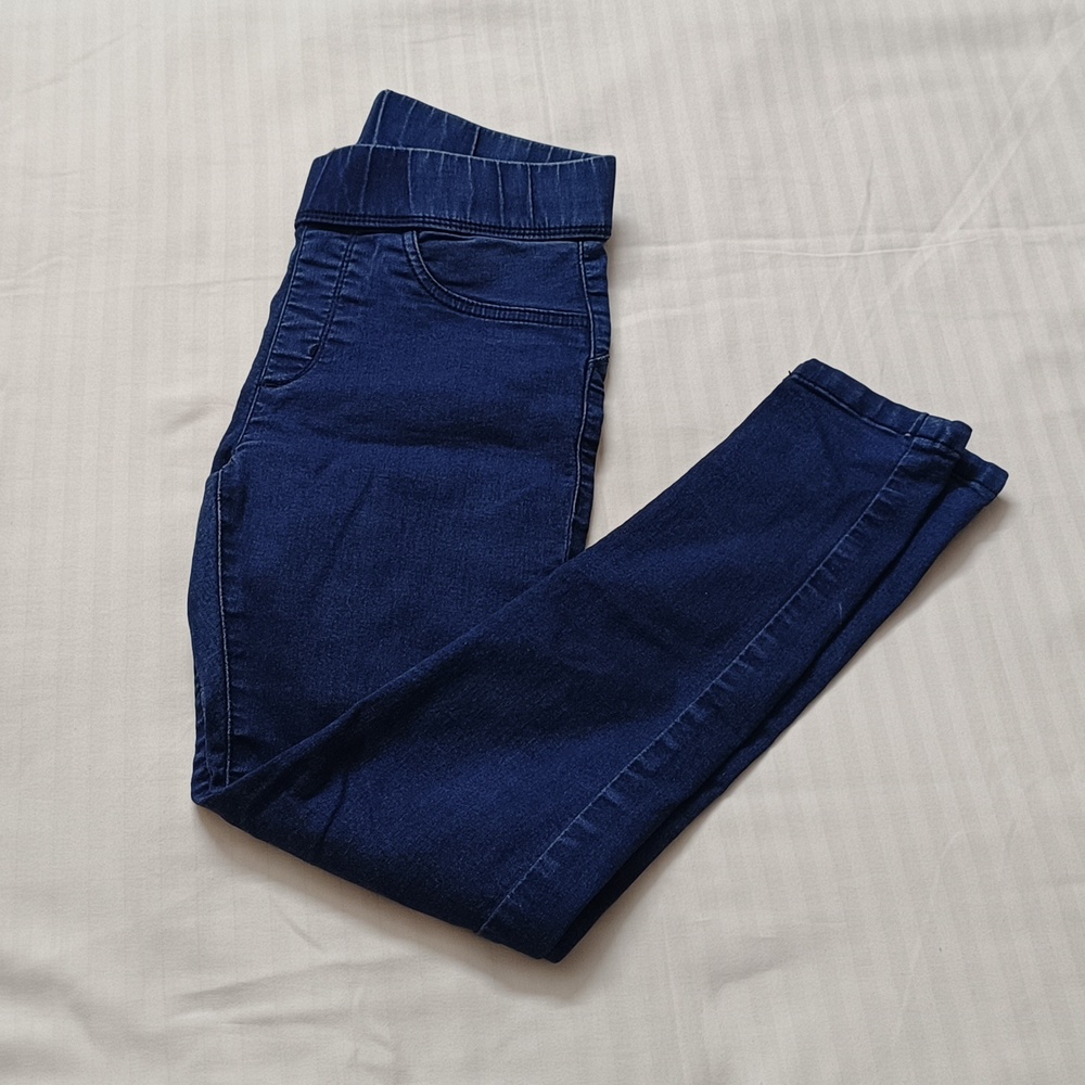 BARE DENIM Blue Solid Ankle-Length Casual Women Skinny Fit Jeggings - Picture 3 of 11